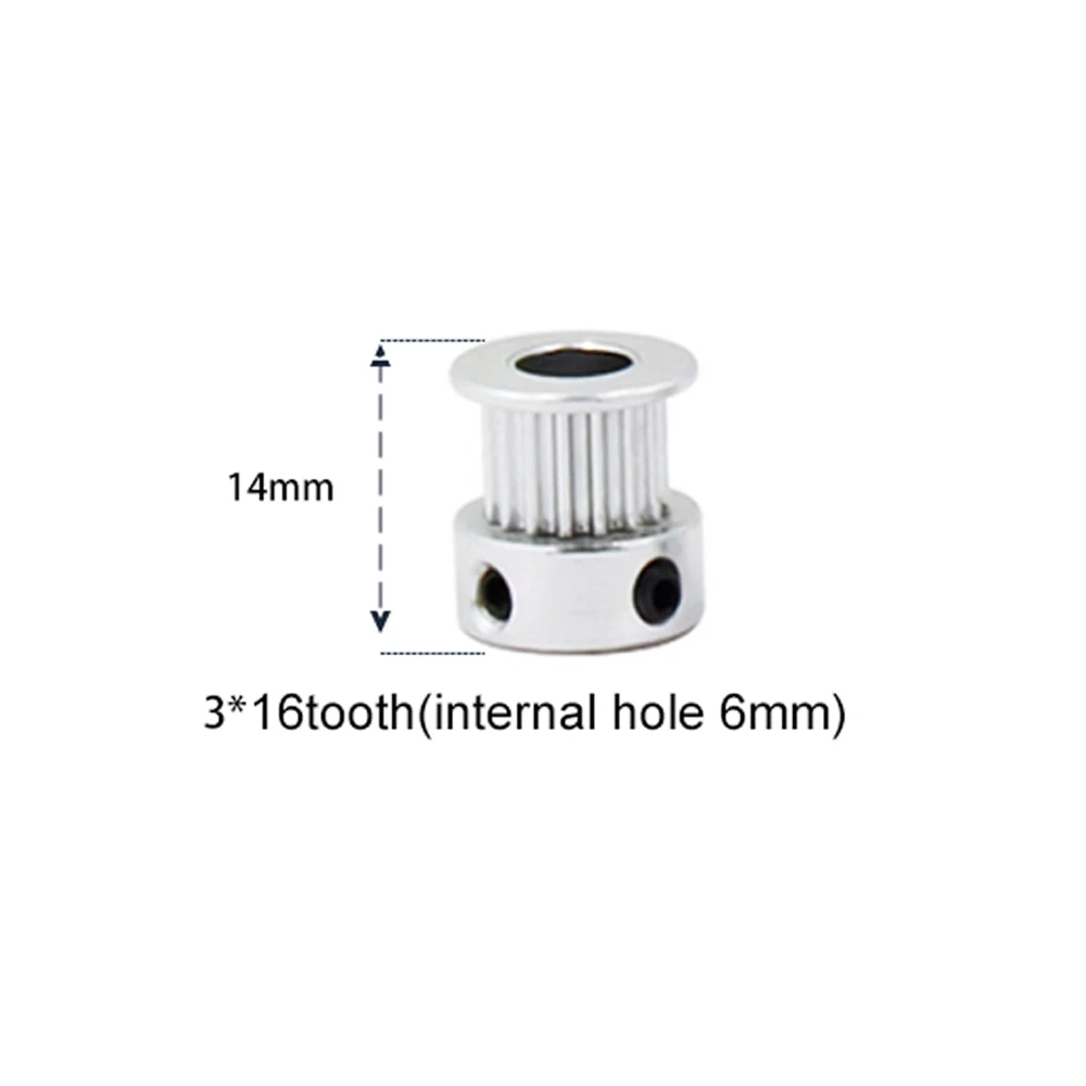 ID6mm ht14mm 16tooth Gt2 зубчатый шкив 6 мм пропускная способность gt2 16 Зуб 20 зубчатый шкив детали 3d принтера - Цвет: ID6mm ht14mm 16tooth