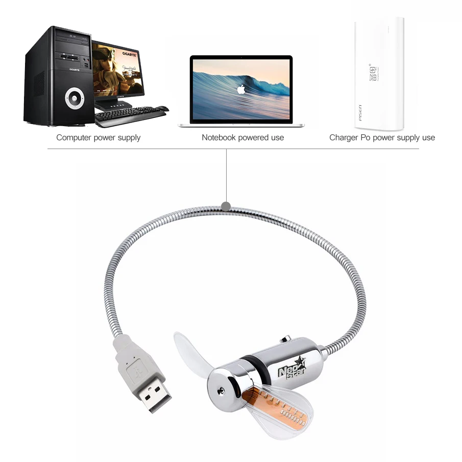 Мини вентилятор USB гаджеты светодиодные часы для ноутбука ПК дисплей времени в