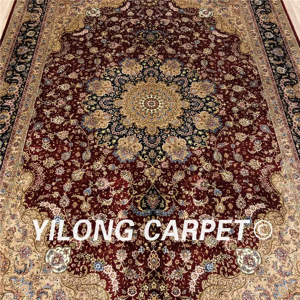 Yilong 6'x9' гостиная красный ковры Традиционный турецкий КИТАЙСКИЙ ручной
