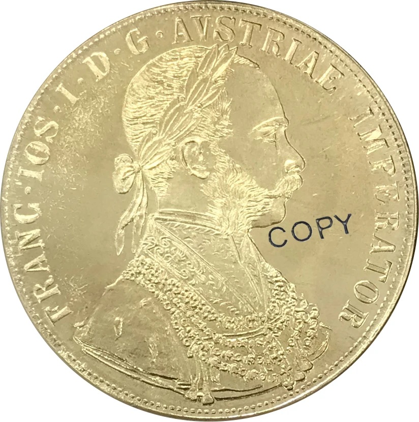 1913 Австрия Габсбург 4 Ducats Франц Джозеф I Золотая монета латунная Коллекционная