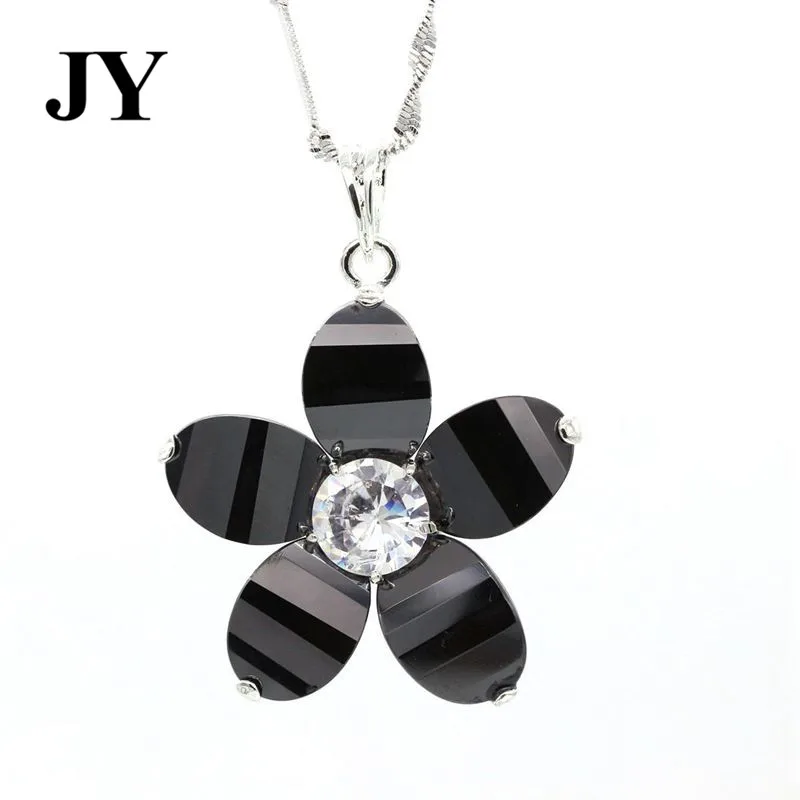 JY мода цветок Форма красный/фиолетовый/розовый/черный/синий/зеленый кулон для