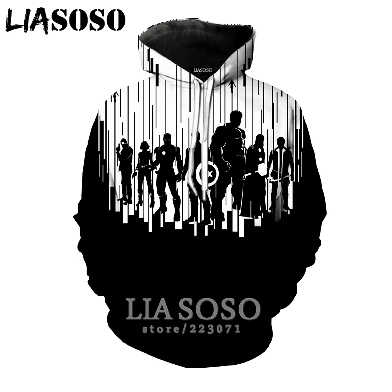 LIASOSO зимняя Новинка модная мужская и женская толстовка 3D принт фильм Халк