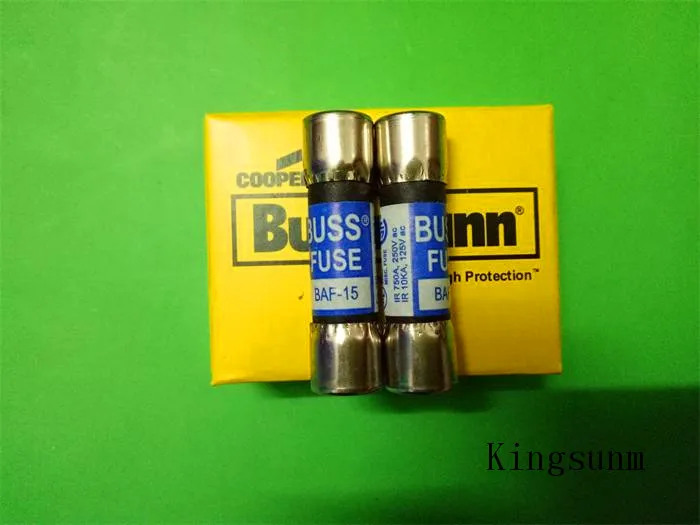 

Free shipping 5pcs BAF-15 fuse 10X38 15A BUSSMANN 250V