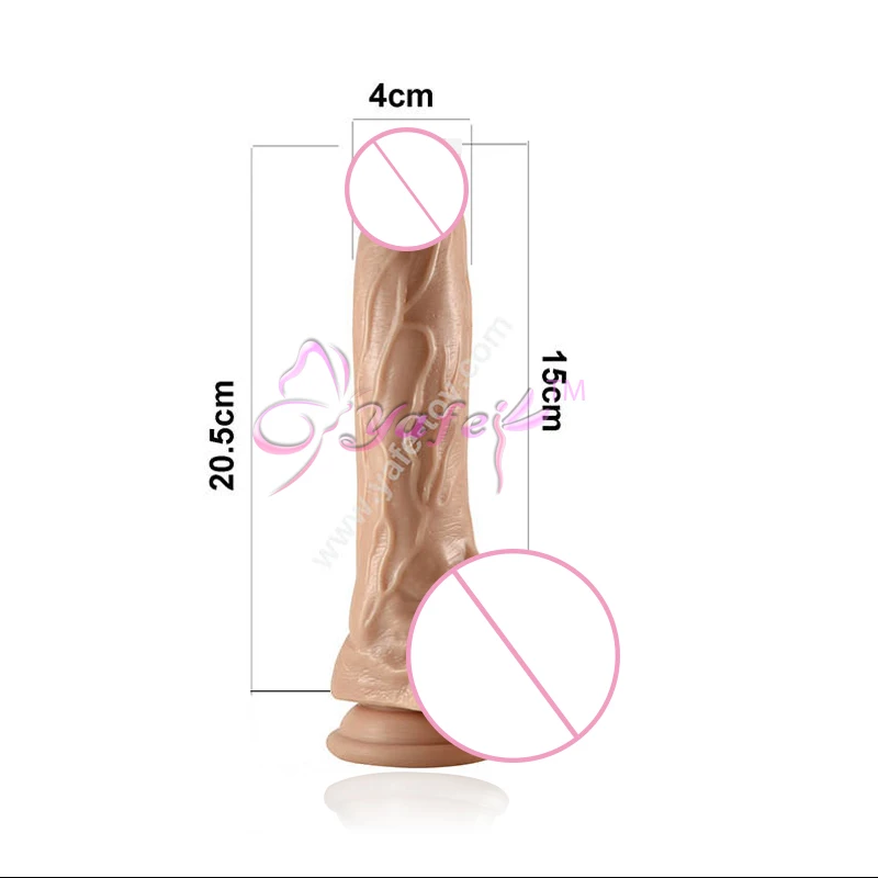 YAFEI гибкий 8 5 дюймов реалистичный фаллоимитатор на присоске мужской