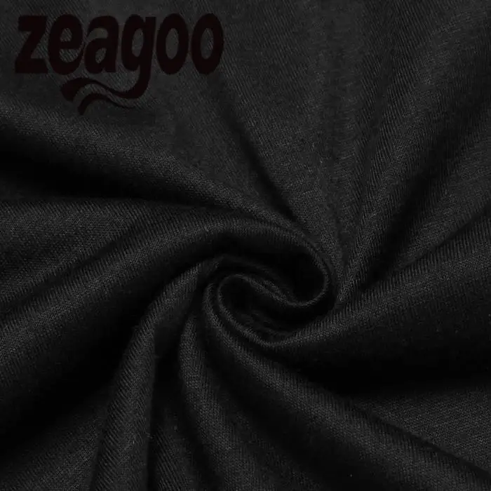 Zeagoo рукавом Повседневное О-образным вырезом с коротким Для женщин Сплошной