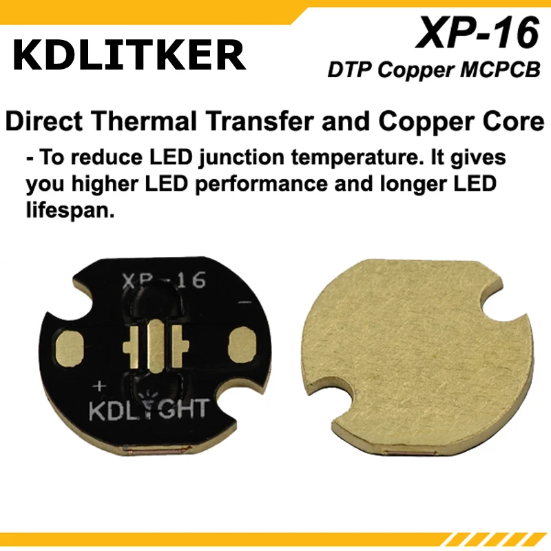 KDLITKER 3535 16 / 20 DTP медный MCPCB для серии Cree XP/серии Nichia 219/3535 светодиодов (5 шт.)|mcpcb|mcpcb