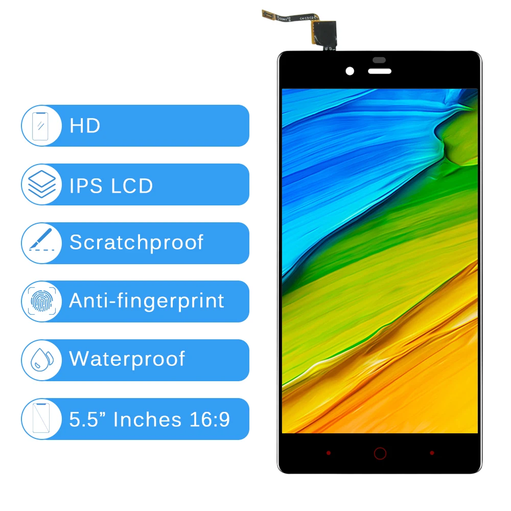 Srjtek 5 &quotдля ZTE Nubia Z9 Max ЖК-кодирующий преобразователь сенсорного экрана в сборе