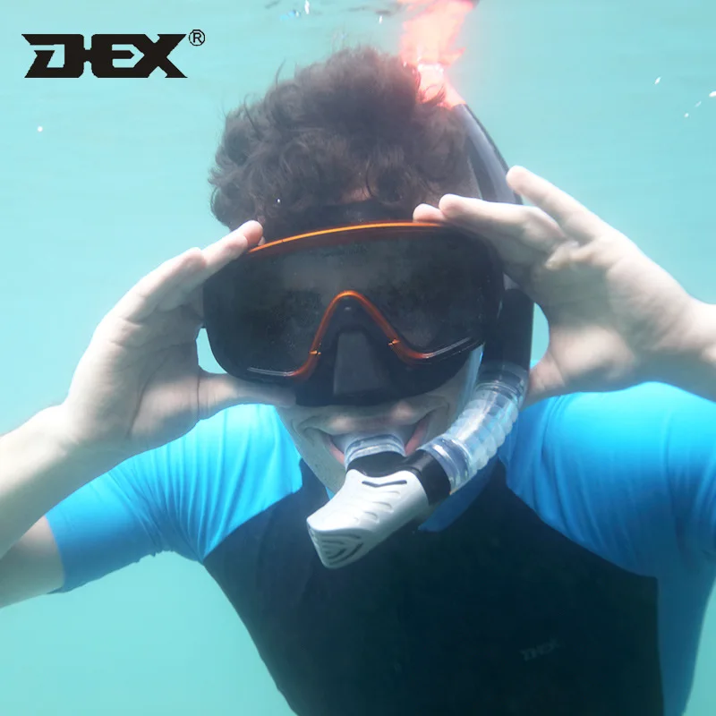 DEX профессиональная маска для подводного дайвинга маска для подводного плавания Анти-туман плавательные очки Glasse набор силиконовый