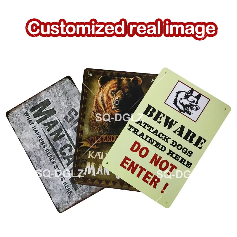 [SQ-DGLZ] табличка под заказ металлический винтажный паб бар знак домашний декор