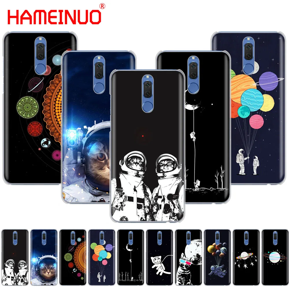 HAMEINUO Космос любовь Луна астронавт Кот Чехол для телефона Huawei NOVA 2 2S 3e PLUS LITE p smart 2018