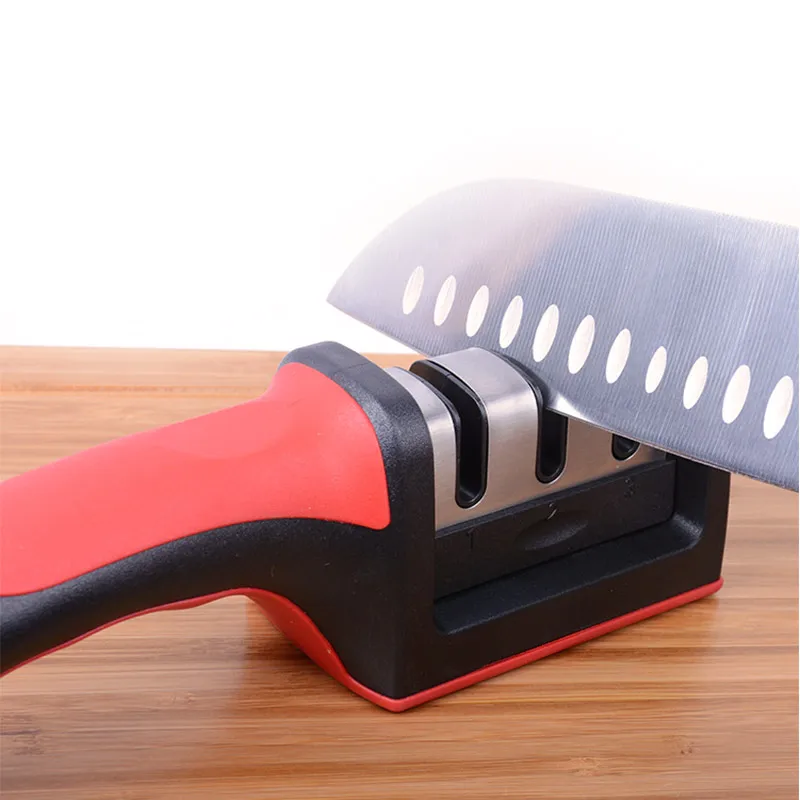Portable Knife Sharpener Stainless Steel Ceramic Sharpening Stone Tungsten Diamond Kitchen Tools | Дом и сад