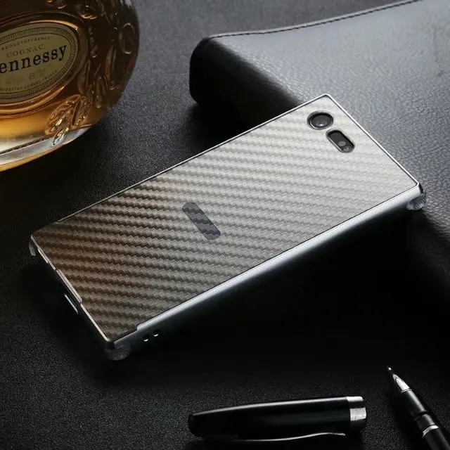 2 в 1 чехол для sony Xperia X Compact XZ1 XZ1 Compact XA2 XA2 Ultra L2 металлический бампер+ углеродное волокно зерно PC задний жесткий матовый чехол
