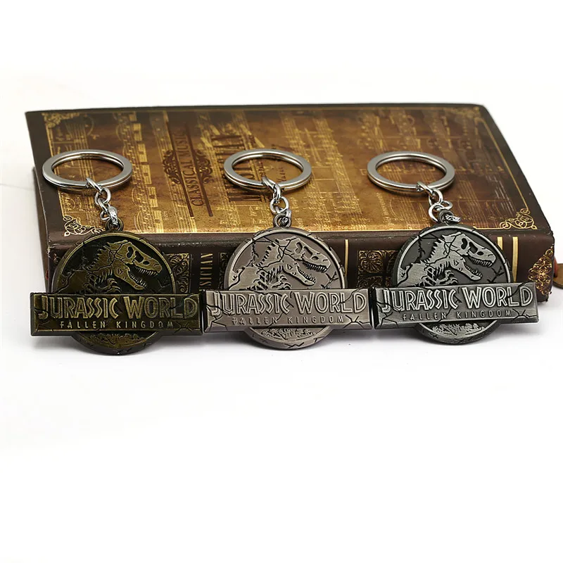 Hot Movie Jurassic Park Keychain World Dinosaur Key Ring Chain Metal For Men Car Gift llaveros Chaveiro Jewelry Porte | Украшения и