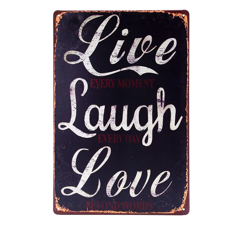 Wecome To My Home винтажные металлические знаки живое Смех Любовь Оловянная доска для