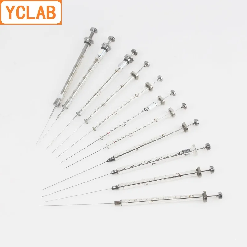 Микроинжектор YCLAB 0,51251025501002505001000uL, стеклянный шприц, плоская головка, игла для жидкого Хроматографии (art.: 7ac4159ca) - 7ac4159ca