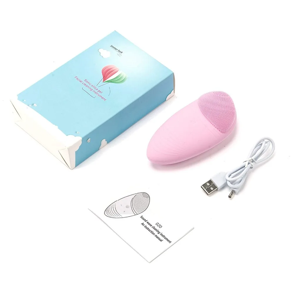 Электрическая силиконовая щетка для чистки лица Массажер мытья массажные