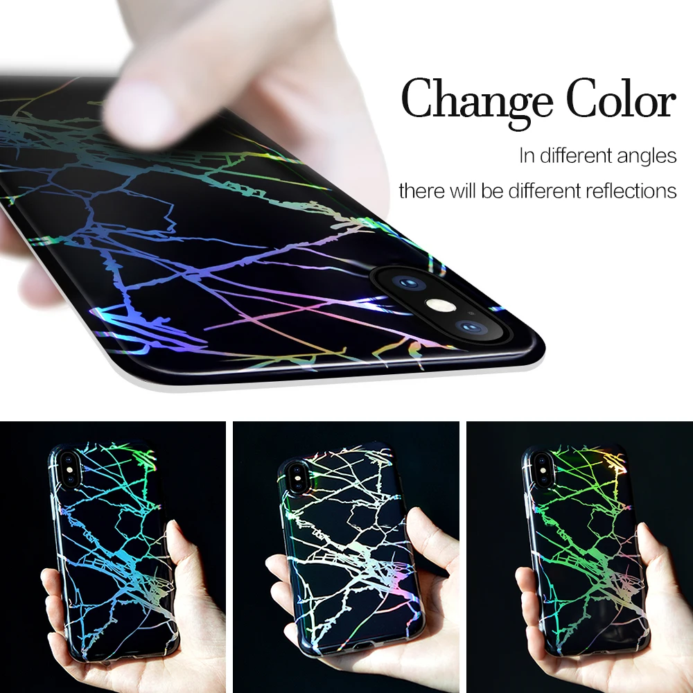 Богомол Мрамор чехол для iPhone X 6 6s Plus камень шаблон Цвет изменение Мягкие TPU крышка
