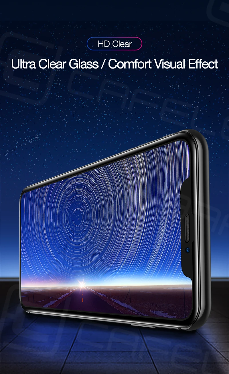 Cafele 9D полное покрытие экрана протектор Закаленное стекло для iPhone 11 pro max Защитное стекло для iPhone 11 pro max защита