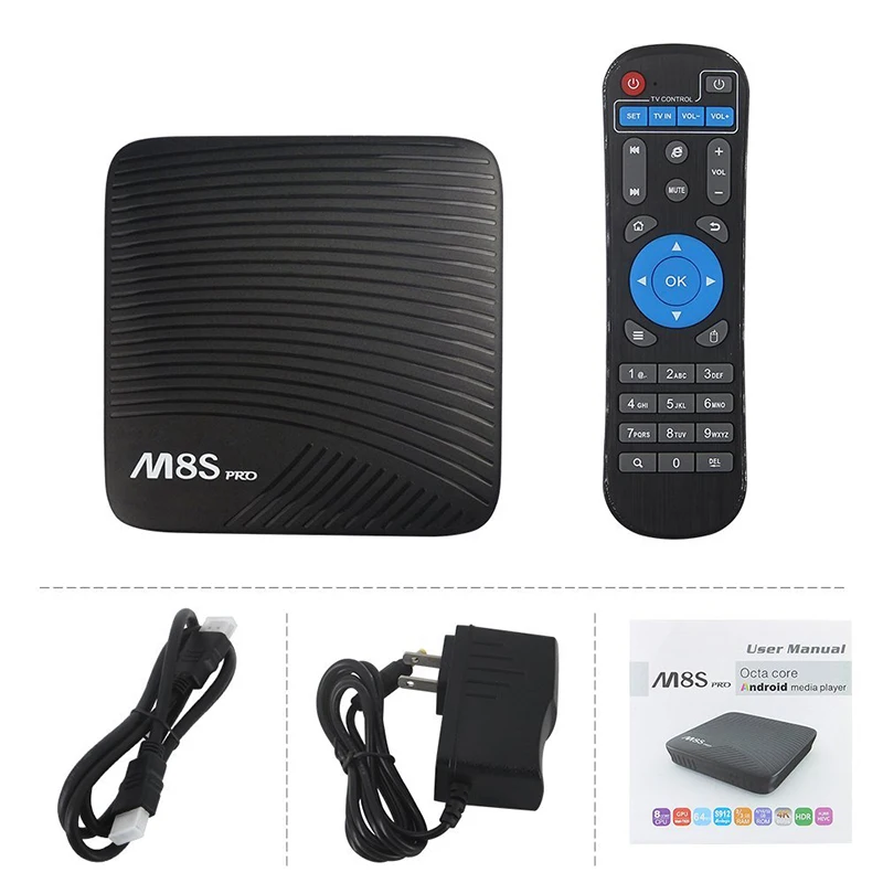 M8S PRO L 4 К ТВ Android 7 1 Smart коробка 3 ГБ 32 Amlogic S912 Cortex A53 Процессор Bluetooth Box потокового KD ip
