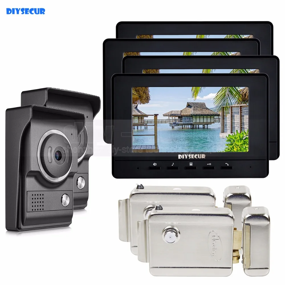 Видеодомофон DIYSECUR 7 дюймов 700TV Line инфракрасная камера ночного видения HD +
