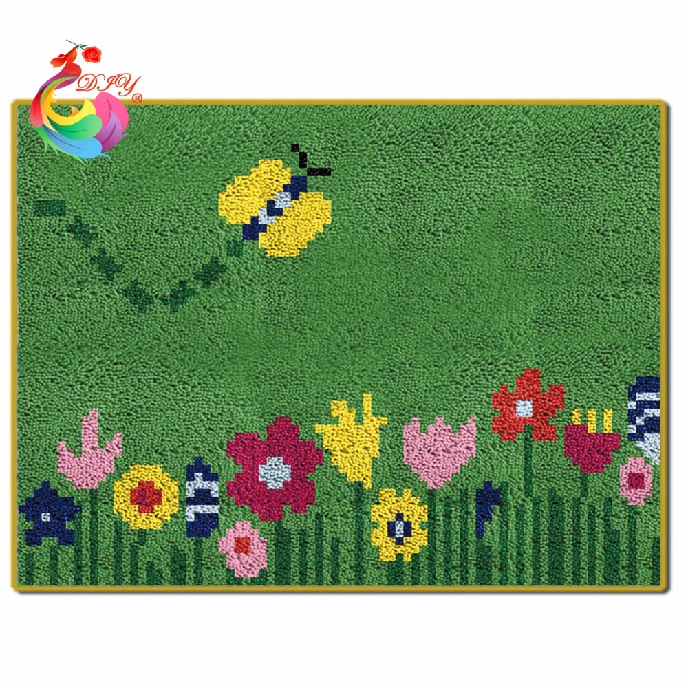 Крюк с защелкой ковер комплекты цветы diy-войлочные Вязание игл перекресная