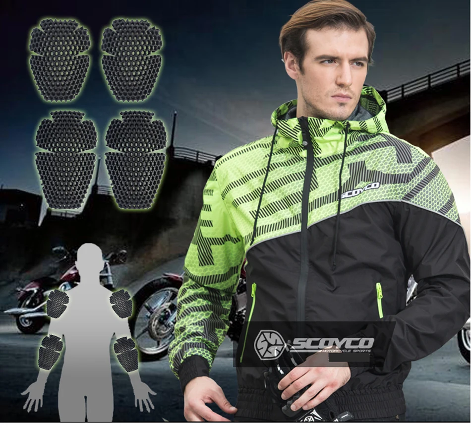 SCOYCO мотоциклетная куртка летняя дышащая сетчатая Светоотражающая Водонепроницаемая гоночная бездорожья мотокросса Экипировка Мото куртка одежда