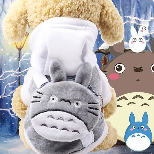 Totoro Теплая одежда для собак, комбинезоны для собак, комбинезон для животных, одежда для щенков, пальто для собак, плотные толстовки для домашних животных, одежда для собак, чихуахуа, Йорк - Цвет: Totoro