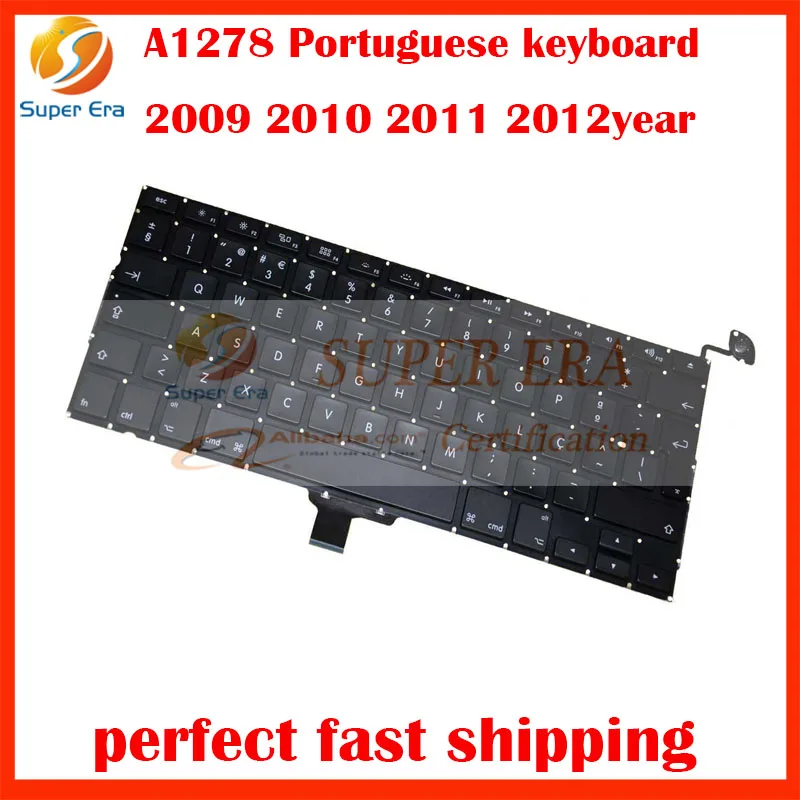 5pcs/lot A1278 PO PT layout keyboard for macbook pro 13.3'' Portuguese clavier without backlight 2009 2010 2011 2012 | Компьютеры