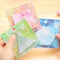 1pc creative sticky notes personalized painting memo pads message notepad geometry notebook office school supplies stationery