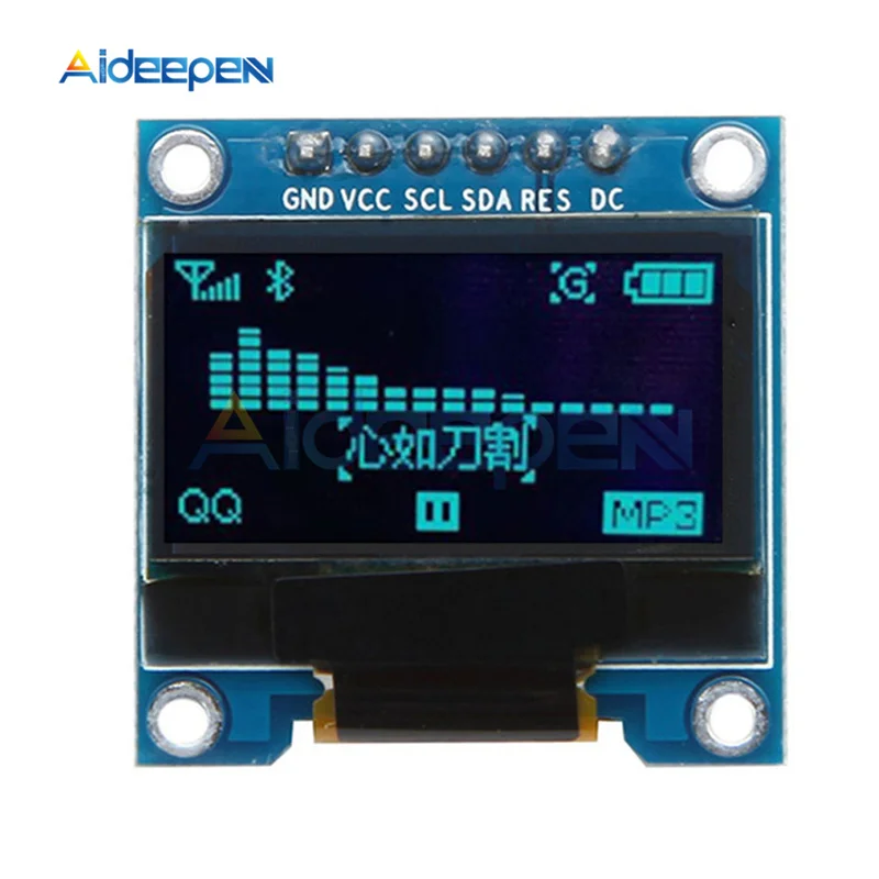 Blue 0,96 дюймов 6Pin OLED дисплей модуль 128x64 SSD1306 Драйвер IC IIC igc SPI интерфейс 3,3-6 в плата экрана для Arduino Raspberry Pi - Цвет: Blue