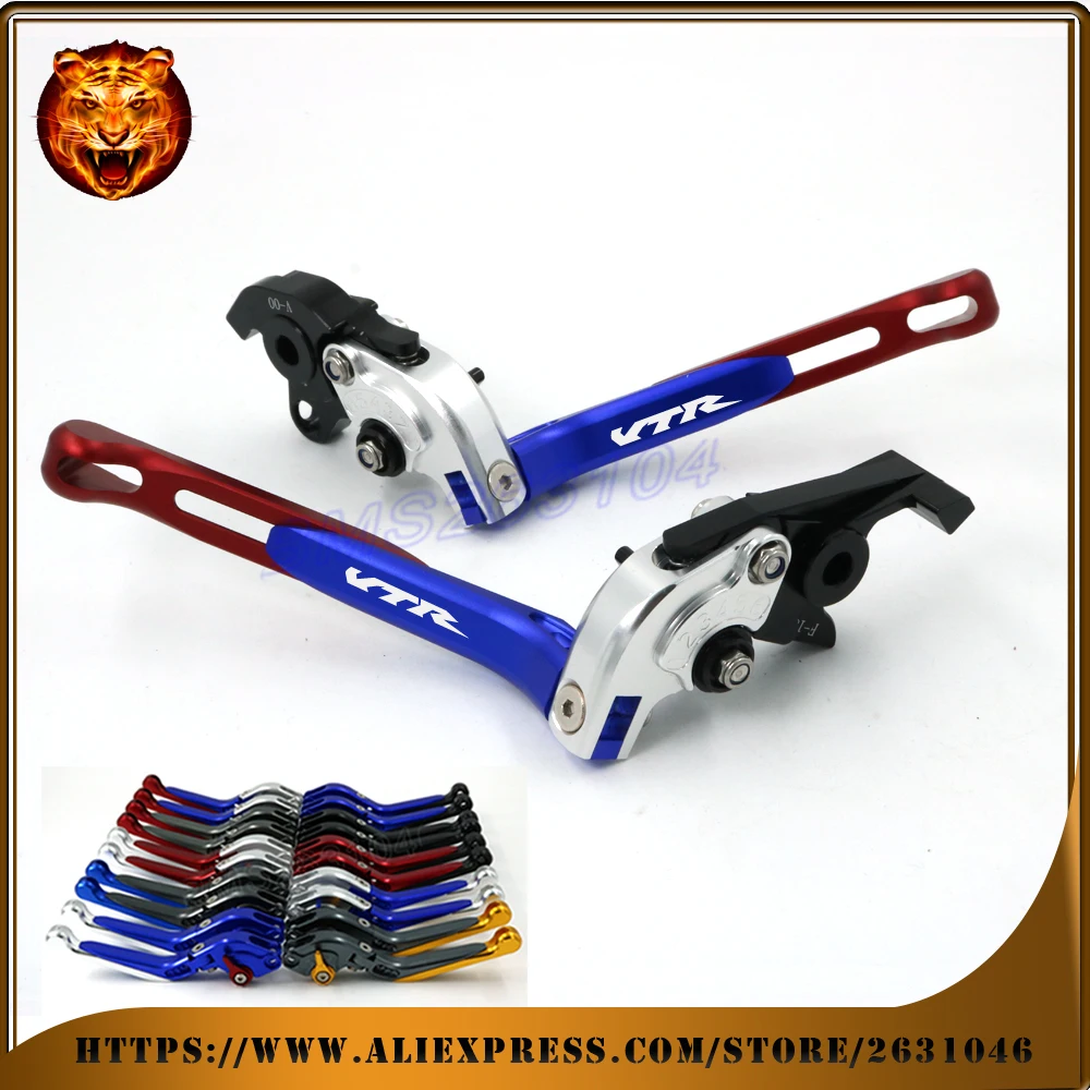 

Регулируемый складной выдвижной тормозной рычаг сцепления для HONDA VTR1000F fiрестоm VTR с логотипом мотоцикла 1998 1999 2000 04