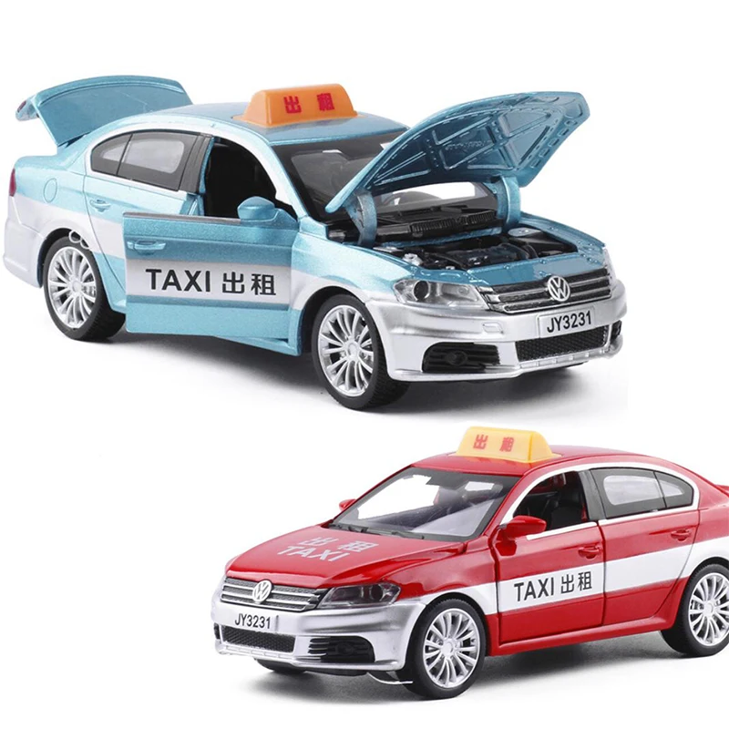 2019 новая 1:32 литая модель игрушечного автомобиля из сплава такси тачки звуковая