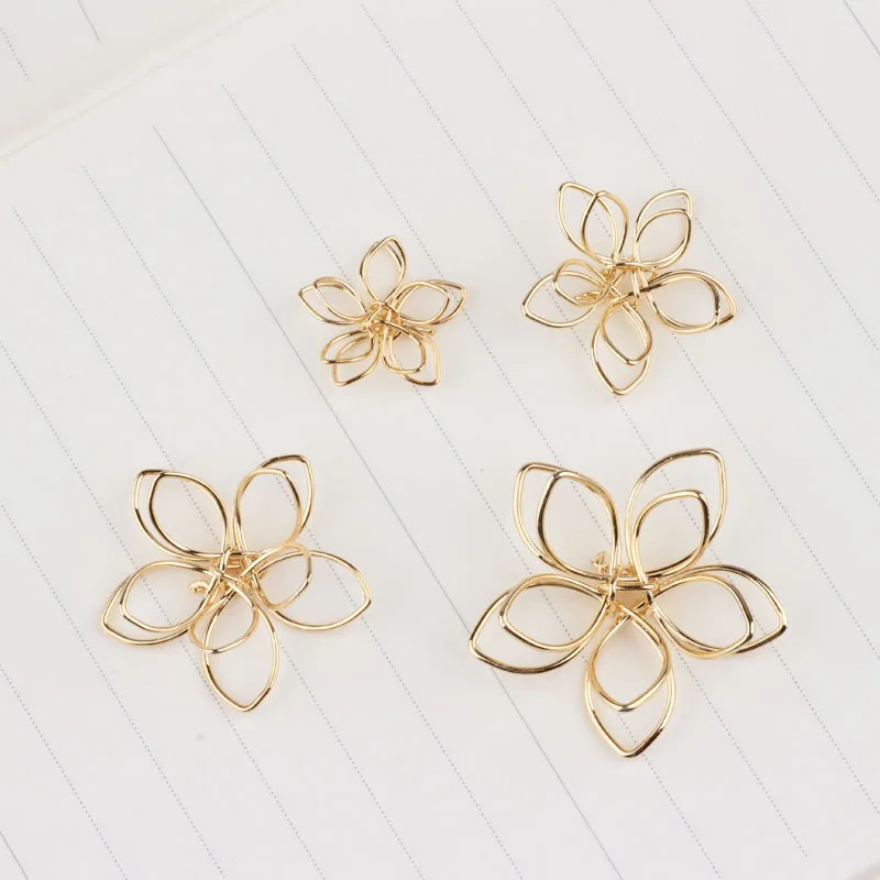 Аксессуары для ювелирных изделий DIY медное покрытие 18k золото полый трехмерный