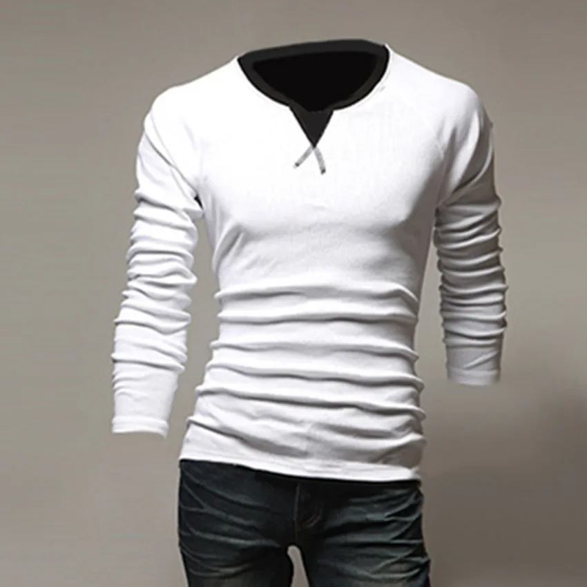 2015 осень марка одежды Vetement Homme сплошной цвет пуловеры высокое качество Camisa