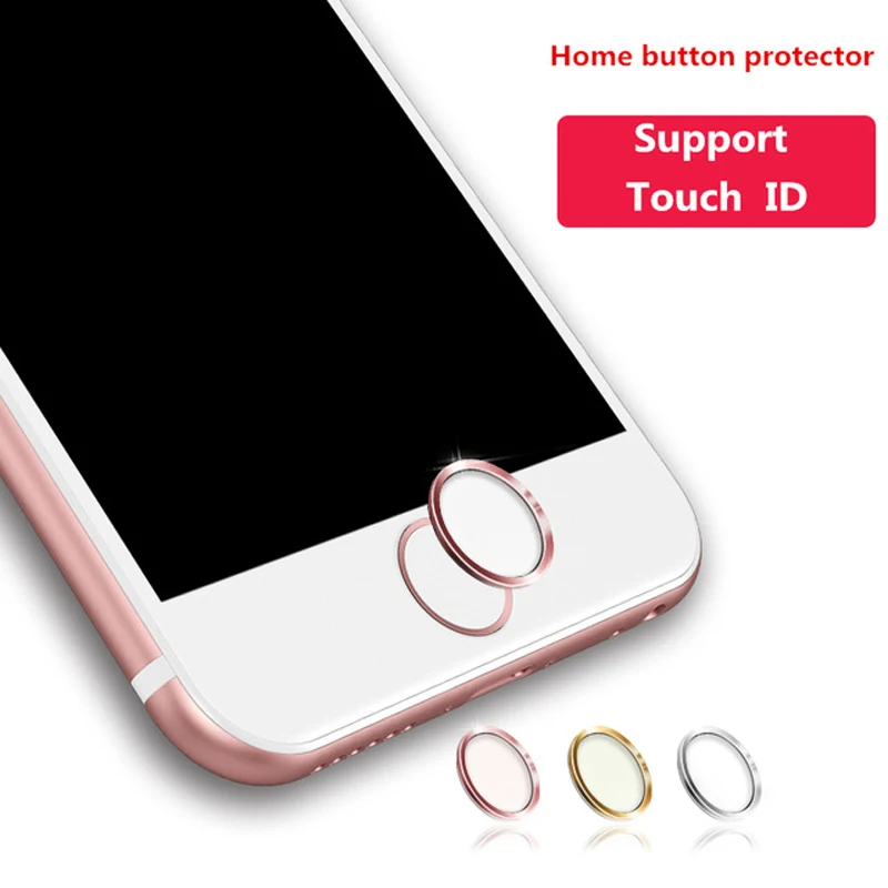 universal home button sticker for iphone 8 7 6 6s plus ipad air 2 3 4 aluminum touch id anti sweat screen protector for iphone 8 free global shipping