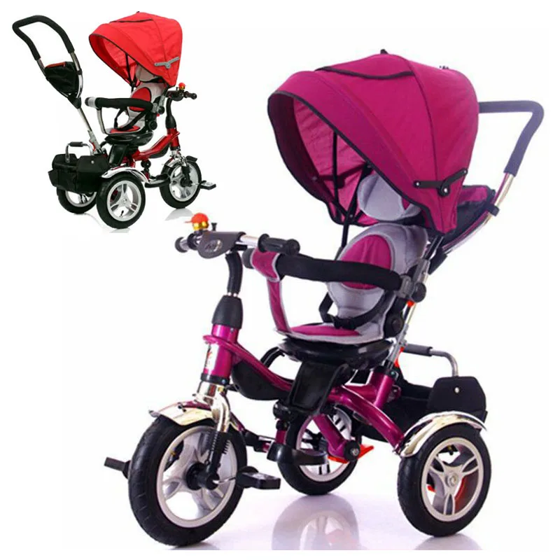 

Rotary Chair Child Tricycle Bicycle Baby Three Wheels Stroller Umbrella Trolley Trike Baby Carriage Flat Lying Pushchair Pram