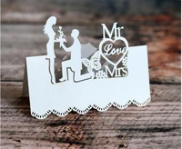 100pcslot mr mrs laser cut high quality table name card wedding party place card decoration mark