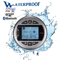 marine waterproof bluetooth digital media stereo receiver car mp3 player fm am radio audio usb for boat atv utv streaming music
