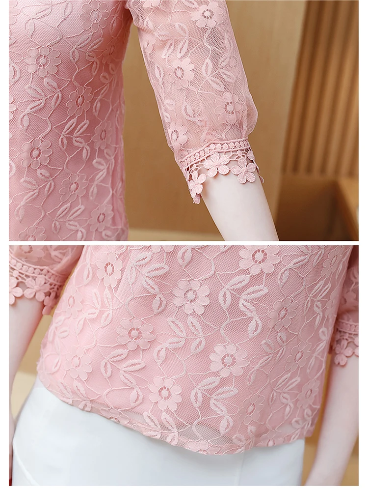 Модные женские блузки лето 2019 топы сетчатая кружевная блузка с вышивкой рубашка