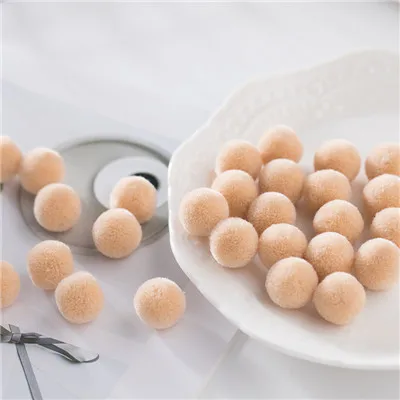 C18 Beige 40 шт./лот диаметр 20 мм кашемир помпон мех животных шарик ручной работы DIY мягкие помпоны свадебные украшения, Вышивание/клей на одежду интимные аксессуары - Цвет: C18 Beige