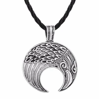 nostalgia cresent moon jewelry ordins raven amulet mens womens jewellery vintage necklace puerto rico