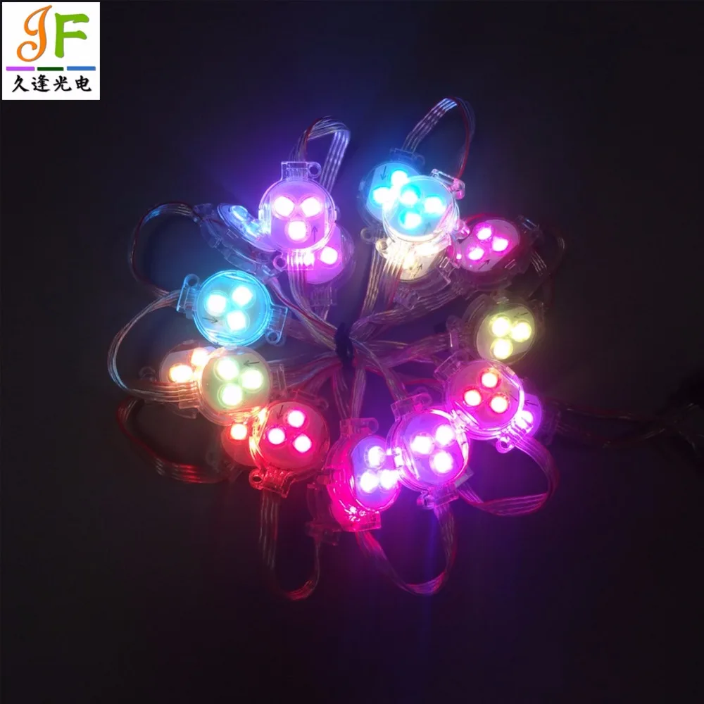 200 шт. 20 шт./лот WS2811 D30E 5050 RGB SMD 3 светодиодный S 30 мм сменный ЖК-экран свет IP65 светодиодный пиксельный RGB светодиодные лампы прозрачный coverDC12V