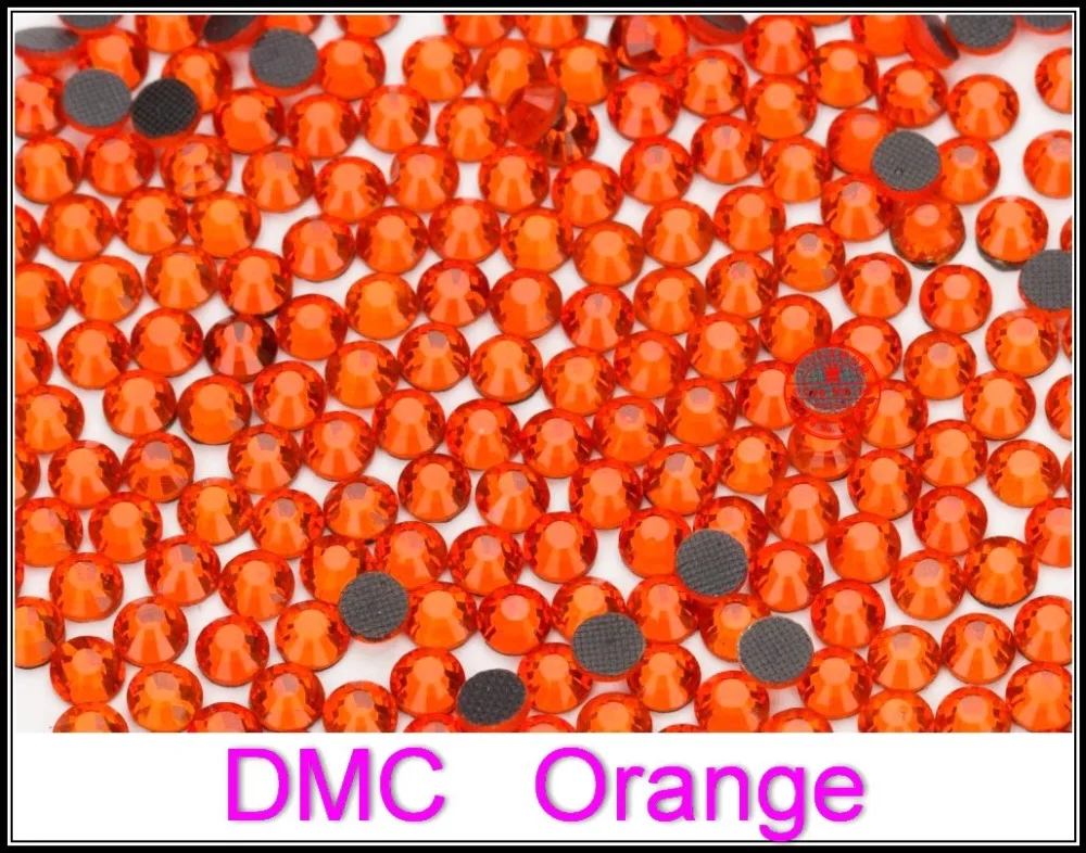 SS16 3 8 4 0 ММ 1440 Ярко Оранжевый Гиацинт DMC с горячей фиксацией стразы плоской задней