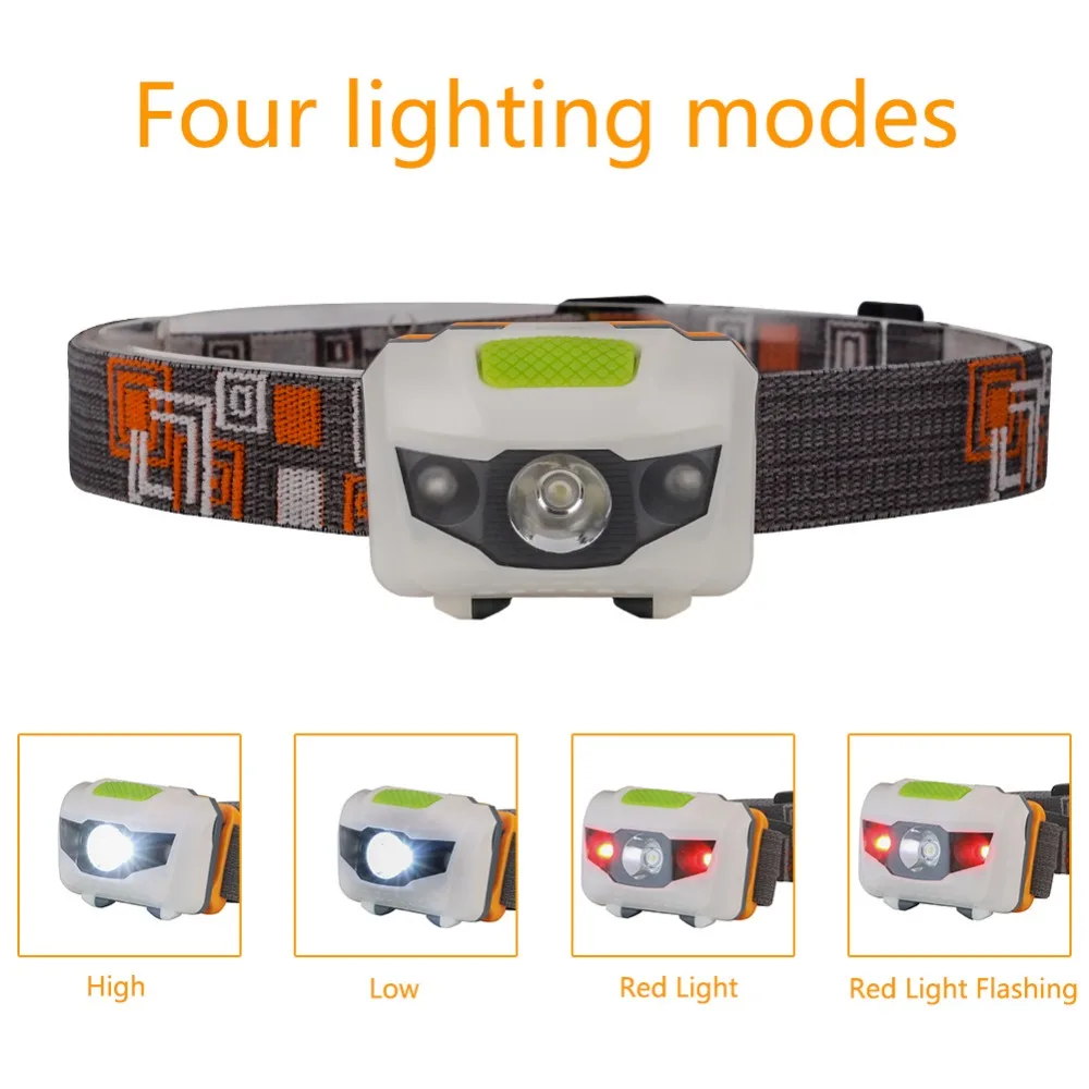 Eletorot 800 люмен R3+ 2LED налобный мини-фонарь 4 режима открытый фар Водонепроницаемый Головной фонарь Фонари для охоты 3xaaa фар