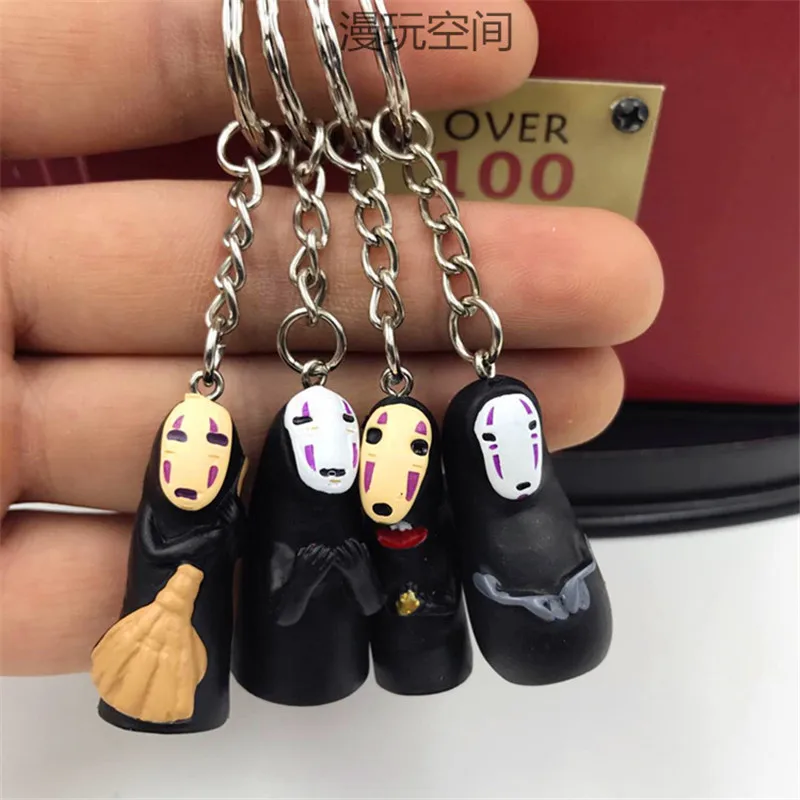 1pcs random Studio Ghibli Унесенные призраками No Face Man Виниловая фигурка Хаяо Миядзаки аниме Kaonashi Модель брелок кукла детская игрушка - Цвет: 1pcs random