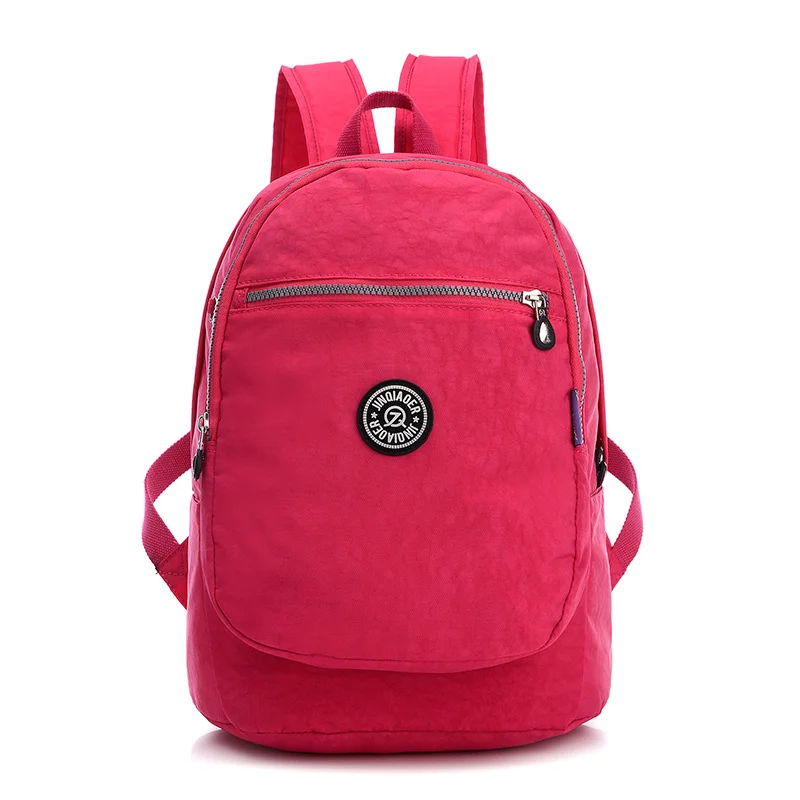 rose red Модные женские нейлоновые рюкзаки, Студенческая школьная сумка для девочек, Повседневная дорожная сумка, Mochila, лоскутные милые рюкзаки на плечо - Цвет: rose red