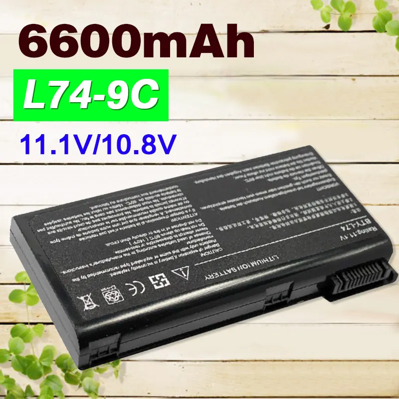 

ApexWay 9 cells 7800mAh BTY-L74 BTY-L75 91NMS17LD4SU1 91NMS17LF6SU1 battery For MSI A5000 A6000 A6200 A6203 A6205 A7200 Series