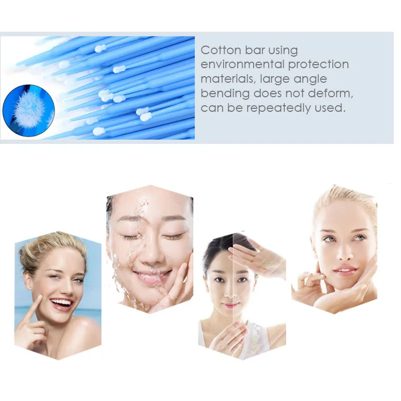100 шт ватный тампон женский макияж хлопок с бутоном наконечником одноразовые