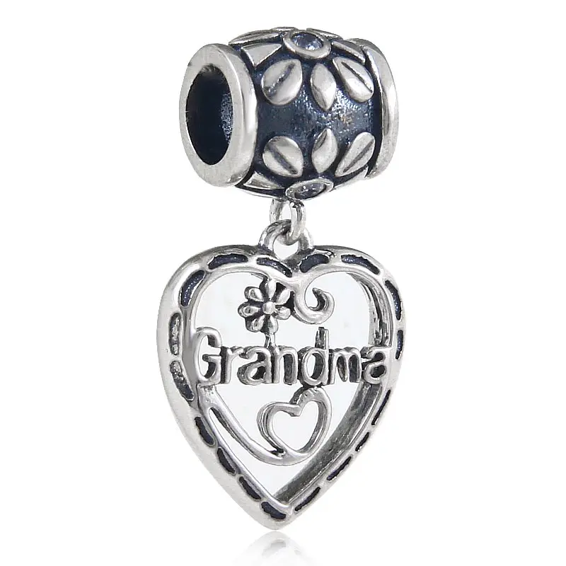Очаровательные бусины подвески серебряные сердечки подходят для семейных