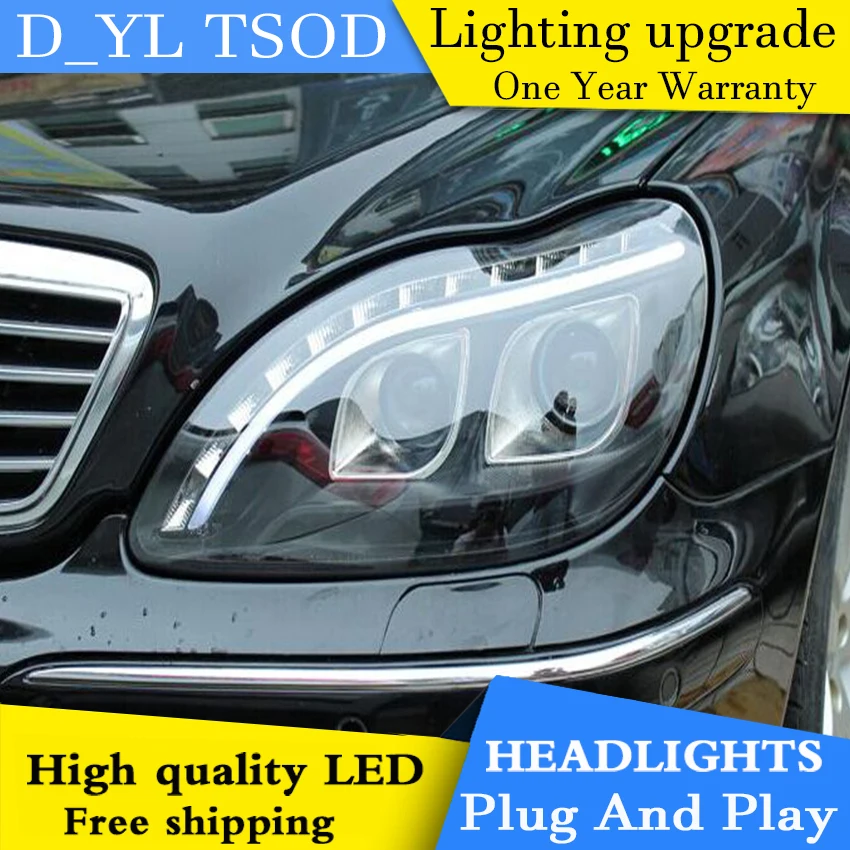 Стайлинг автомобиля для S280 S320 S500 S600 фары 1998 2001 W220 светодиодный ные DRL Биксеноновые